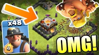 Clash Of Clans - TROLLING TITANS!! - BLACK HOLE TROLL BASE vs MAX TROOPS 2016!