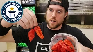 L.A. Beast bhut jolokia / ghost chili peppers challenge - Guinness World Records