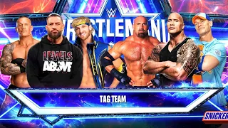 Roman Reigns + Randy Orton + Logan Paul vs. The Rock + Goldberg + John Cena | Tag Team | WWE 2K24