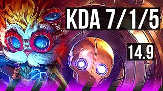 HEIMERDINGER & Ezreal vs BLITZCRANK & Draven (SUP) | 7/1/5, 1200+ games | KR Grandmaster | 14.9