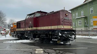 199 872-3 mit Schneefräse, Wernigerode, Westerntorkreuzung, 03.12.2023