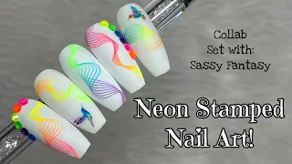 Neon Stamping Nail Art! | Nail Sugar | SheModern | Sassy Fantasy Collab