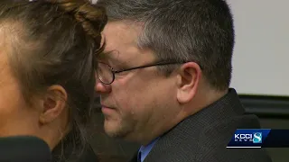 Jason Carter in tears as audio recording plays in court