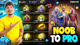 Free Fire Jash Challenged Me To Make This NOOB😩 I’d PRO🤩In 11 Minutes⏰ in 9999💎 -Garena Free Fire