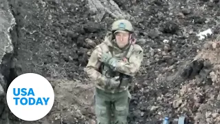 Ukrainian drone leads Russian soldier to safety after he surrenders | USA TODAY