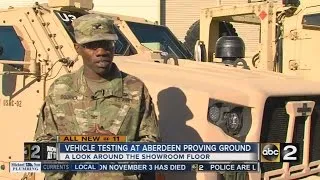 All new vehicle testing at Aberdeen Proving Ground