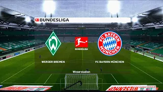 Werder Bremen vs Bayern Munich | Weserstadion | 2020-21 Bundesliga | PES 2021