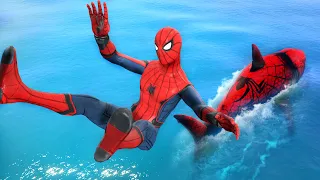 GTA 5 Epic Ragdolls | SPIDERLODON vs SPIDERMAN ep.1 (Funny Moments)