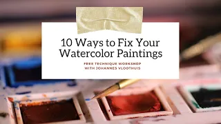 Paint Along Techniques | 10 Ways to Fix Your Watercolor Paintings