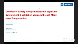 Battery Management Algorithm Development & Validation Approaches Through MBD | Decibels Lab