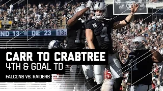 Derek Carr Finds Michael Crabtree on 4th & Goal for Clutch TD! | Falcons vs. Raiders | NFL