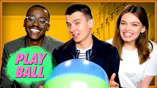 Sex Education Stars Play Ball | Asa Butterfield, Emma Mackey, Ncuti Gatwa