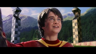 Гарри Поттер ловит снитч и команда Гриффиндора побеждает | Гарри Поттер и философский камень (2001)