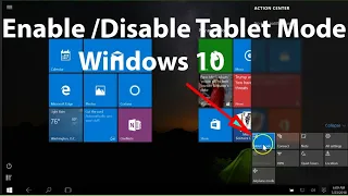 How to Enable / Disable Tablet Mode in Windows 10 & 11