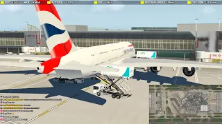 X PLANE 11   A380 British Airways   LONDON EGLL   MIAMI, USA KMIA   LIVE