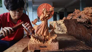 Wood Carving - Naruto: Sculpting ITACHI UCHIHA from a piece of Wood.