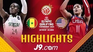 USA account for Senegal to end #FIBAOQT campaign 3-0 | J9 Highlights | FIBA Women's OQT 2024