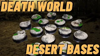 How to make and paint: Deathworld desert bases (Acrylics and pigments)