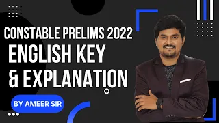 TS Constable prelims 2022|  ENGLISH QUESTIONS KEY & EXPLANATION BY AMEER SIR