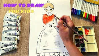 Σχεδιάστε Μαζί Μου την Κυρά Σαρακοστή! Ζωγραφική για παιδιά νηπιαγωγείου και δημοτικού/ How to draw
