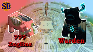 How many ZOGLINS to kill the WARDEN (vanilla) | Minecraft Mob Battle