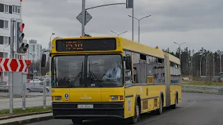 Солигорск|Поездка на автобусе МАЗ 105.065 с госномером АХ 6900-5 по маршруту №1(09.05.2024)