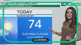 NEXT Weather: AM clouds then sunny and pleasant