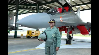 President Murmu takes a sortie on the Sukhoi 30 MKI fighter aircraft at the Tezpur Air Force Station