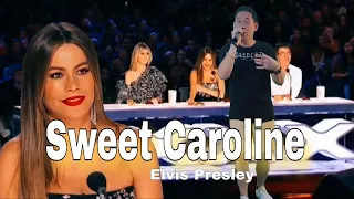Sweet Caroline by: Elvis Presley | Judges can't believe, performance of Yanz America’s Got Talent