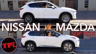 AWD Showdown! Does The New 2021 Nissan Rogue Outgun The Mazda CX-5 In The TFL Slip Test?