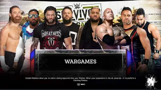 WWE 2K24 - Roman Reigns + Kevin Owens + Jey Uso + Sami Zayn vs The New Bloodline | War Games