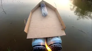 Cool Sparklers Powered Cardboard Jet boat