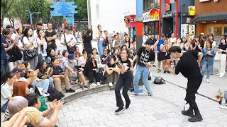 [STREET ARTIST] ONEOF. GUEST:ALINA. MESMERIZING HONGDAE BUSKING. 230712.