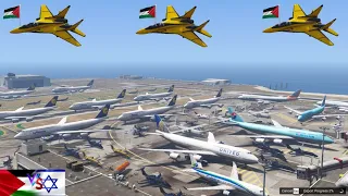 Israeli International Airport Badly Destroyed by Palestinian Fighter Jets - GTA 5