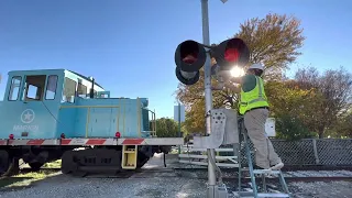 Railroad Crossing Gate Maintenance And Rare Safetran Hawker Siddeley Bell Installed