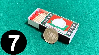 マッチ箱マジック集　簡単7ネタ種明かし　7 Match Box Magic Tricks Tutorials.