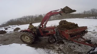 Spreading Manure in the Snow