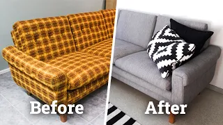 How to renovate an old sofa? Restoration an old sofa. DIY restoration at home