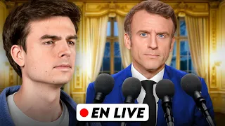 Emmanuel Macron répond aux journalistes en direct