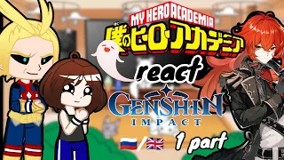 🦊🌸🦊[Rus/Eng] react MHA to Genshin impact 1/? 🦊🌸🦊