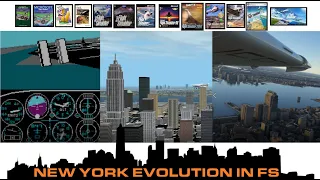 EVOLUTION of Microsoft Flight Simulator (New York from 1982 to 2020)