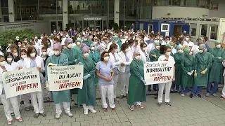 Protest in Oberösterreich: "Wir sind am Limit, lass Dich impfen!"