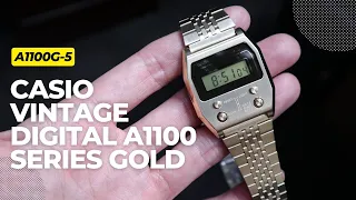 Casio Vintage Digital A1100 Series Gold A1100G-5