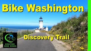 30 Minute Virtual Bike Ride | Cape Disappointment–Discovery Trail-Washington Coast | Cycling Workout