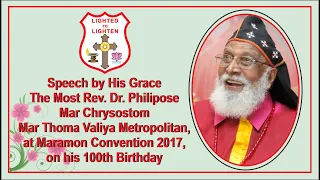 His Grace The Most Rev. Dr. Philipose Mar Chrysostom Mar Thoma Valiya Metropolitan.