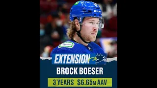 Canucks Brock Boeser RE-SIGNS