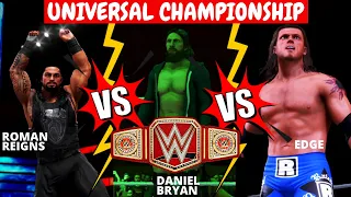 ROMAN REIGNS vs DANIEL BRYAN vs EDGE | UNIVERSAL CHAMPIONSHIP | WRESTLEMANIA 37 | WWE 2K20