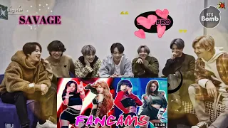 BTS reaction to TOP3 Most Viewed BLACKPINK Fancams of Each Song! - Solo Fancam Version