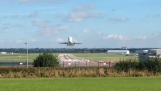 Beluga take off from Hawarden