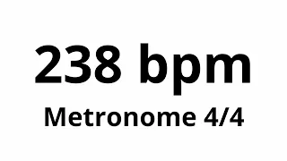 238 bpm tempo ' metronome ' 4/4